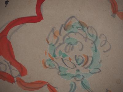 Louis VALTAT : Etudes de fleurs - Aquarelle originale Signée 2