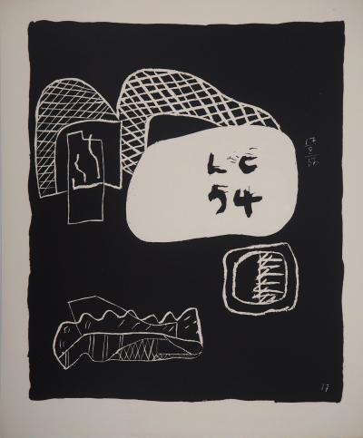 Le CORBUSIER - Sur ma table à dessin, 1964 - Lithographie originale signée 2
