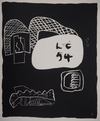Le CORBUSIER - Sur ma table à dessin, 1964 - Lithographie originale signée 2