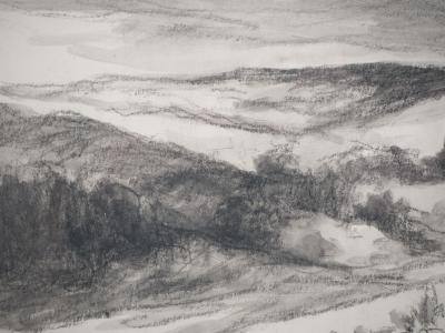 Maximilien LUCE - Giverny, Berger dans le vallon - Dessin original signé 2