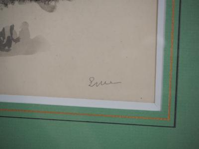 Maximilien LUCE - Giverny, Berger dans le vallon - Dessin original signé 2