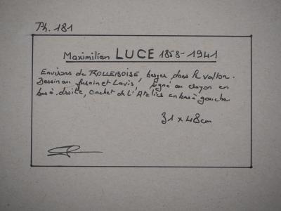 Maximilien LUCE - Giverny, Berger dans le vallon - Dessin original signé 2