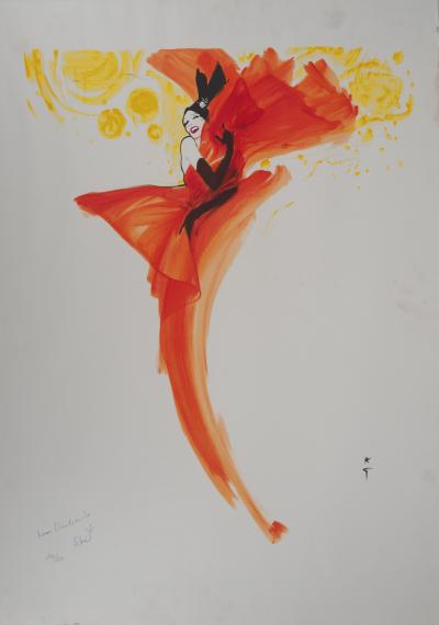 René GRUAU : Danseuse de cabaret - Lithographie originale Signée 2