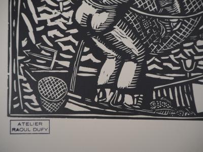 Raoul DUFY : La pêche - Gravure originale sur bois signée 2