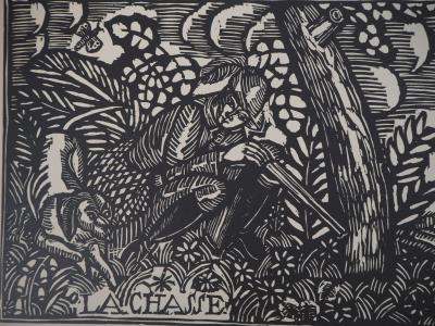 Raoul DUFY : La chasse - Gravure sur bois originale signée 2