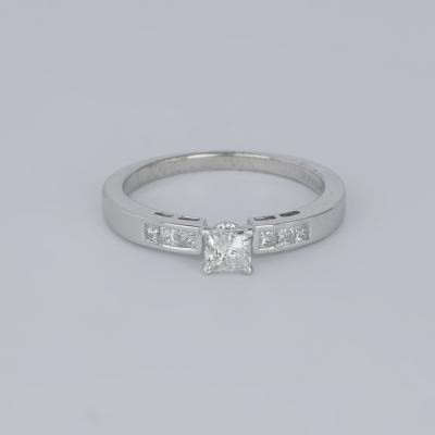 White Gold Solitaire Diamond Ring 2