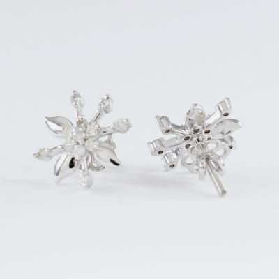 Boucles d’Oreilles Or Blanc Diamants 2
