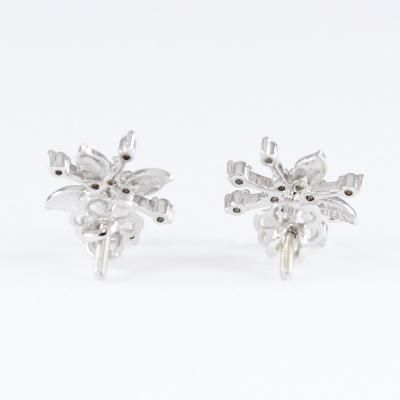 Boucles d’Oreilles Or Blanc Diamants 2