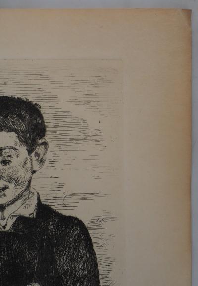 Edouard MANET : Le Gamin au chien, 1860 - Gravure originale signée 2