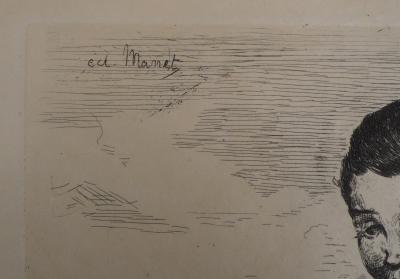Edouard MANET : Le Gamin au chien, 1860 - Gravure originale signée 2