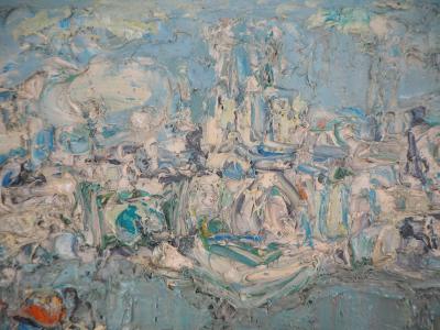 André COTTAVOZ : Paris : Notre Dame vue de la Seine, 1971 - Huile sur panneau signée 2