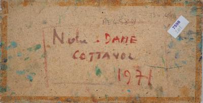 André COTTAVOZ : Paris : Notre Dame vue de la Seine, 1971 - Huile sur panneau signée 2