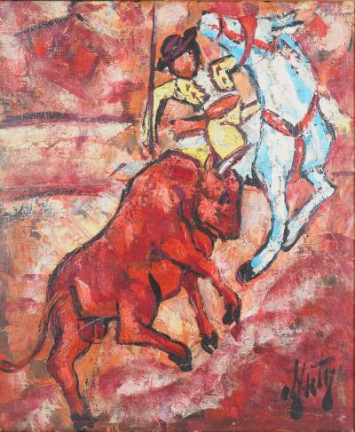 Henry Maurice D’ANTY : Le Picador - Huile sur toile signée 2