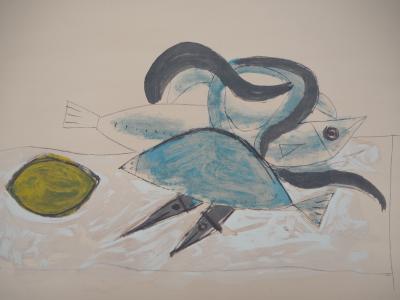 Pablo PICASSO (d’après) - Poisson, anguille et citron, 1960 - Lithographie 2