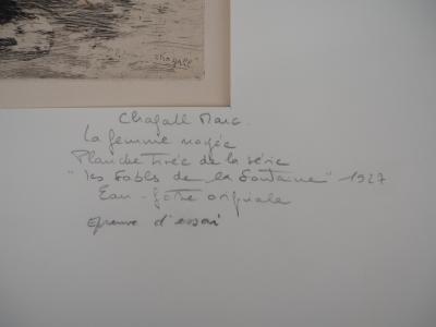 Marc CHAGALL - Femme dans la rivière - Gravure originale signée 2