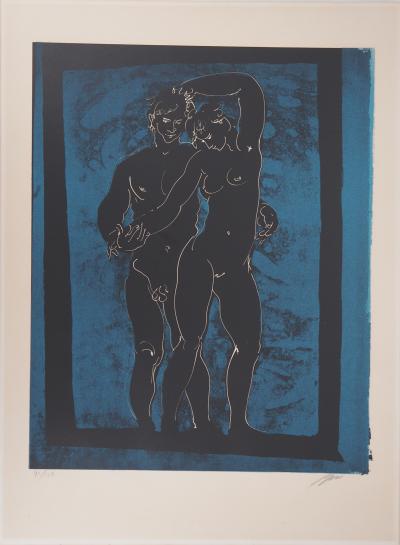 Hans ERNI : Couple amoureux - Lithographie originale Signée 2