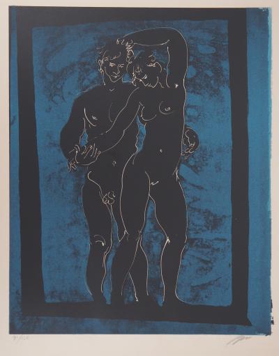 Hans ERNI : Couple amoureux - Lithographie originale Signée 2