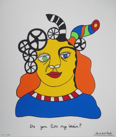 Niki de SAINT PHALLE - Do you like my brain - Sérigraphie originale signée 2