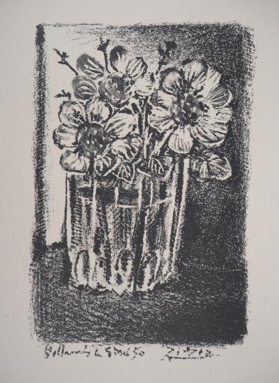 Pablo PICASSO - Fleurs dans un vase, 1950 - Lithographie originale Signée 2