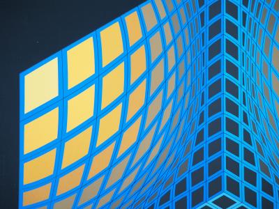 Victor VASARELY : Hypercube (Parménide), 1979 - Sérigraphie originale Signée 2