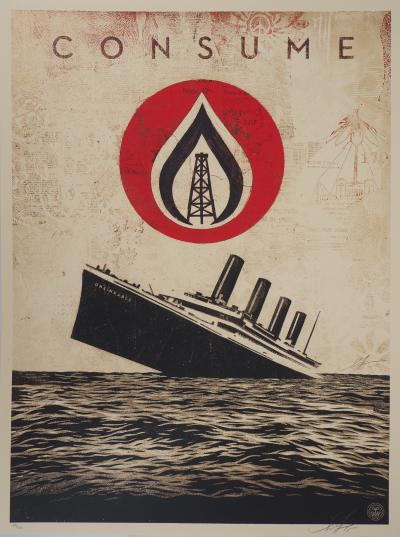 Shepard FAIREY (Obey) - Titanic : Consume - Sérigraphie signée au crayon 2