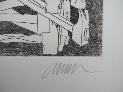 ARMAN - Atelier : Accumulation de marteaux - Gravure originale, Signée 2