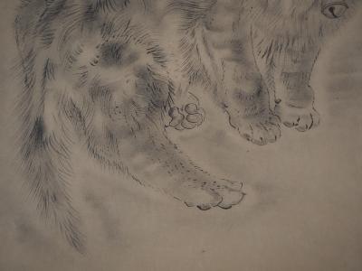 Léonard FOUJITA - Chat au grelot, 1930 - Gravure originale signée 2