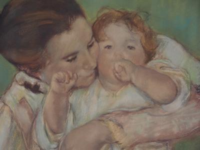 Mary CASSATT - Tendresse maternelle - Lithographie signée 2