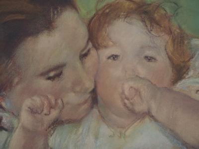 Mary CASSATT - Tendresse maternelle - Lithographie signée 2