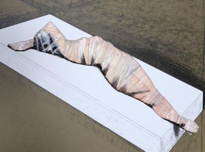 CHRISTO - Wrapped Woman, 2009 - Technique mixte signée 2