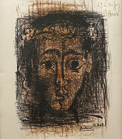 Pablo PICASSO - Visage de garçon, Alex Maguy - Lithographie originale signée dans la planche 2