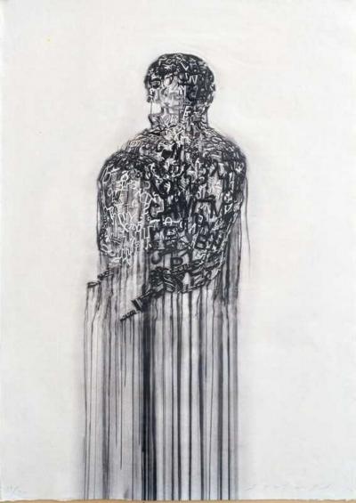 Jaume PLENSA - Les Mots ou Nomade - Épreuve signée au crayon avec gaufrage 2