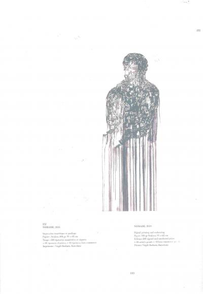 Jaume PLENSA - Les Mots ou Nomade - Épreuve signée au crayon avec gaufrage 2