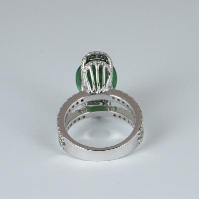 Bague Or Blanc, Tsavorite Grenat et Diamants 2