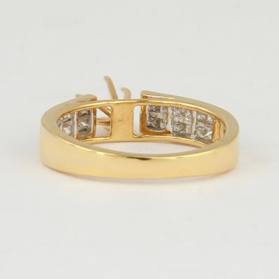 Bague en or jaune avec diamants latéraux (pierre centrale non monté) 2