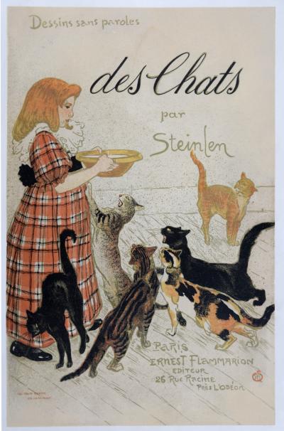 Théophile Alexandre STEINLEN - Des Chats, 1898 - Lithographie originale 2
