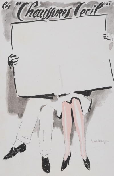 Kees VAN DONGEN - Chaussures Cecil, 1929 - Lithographie Originale 2