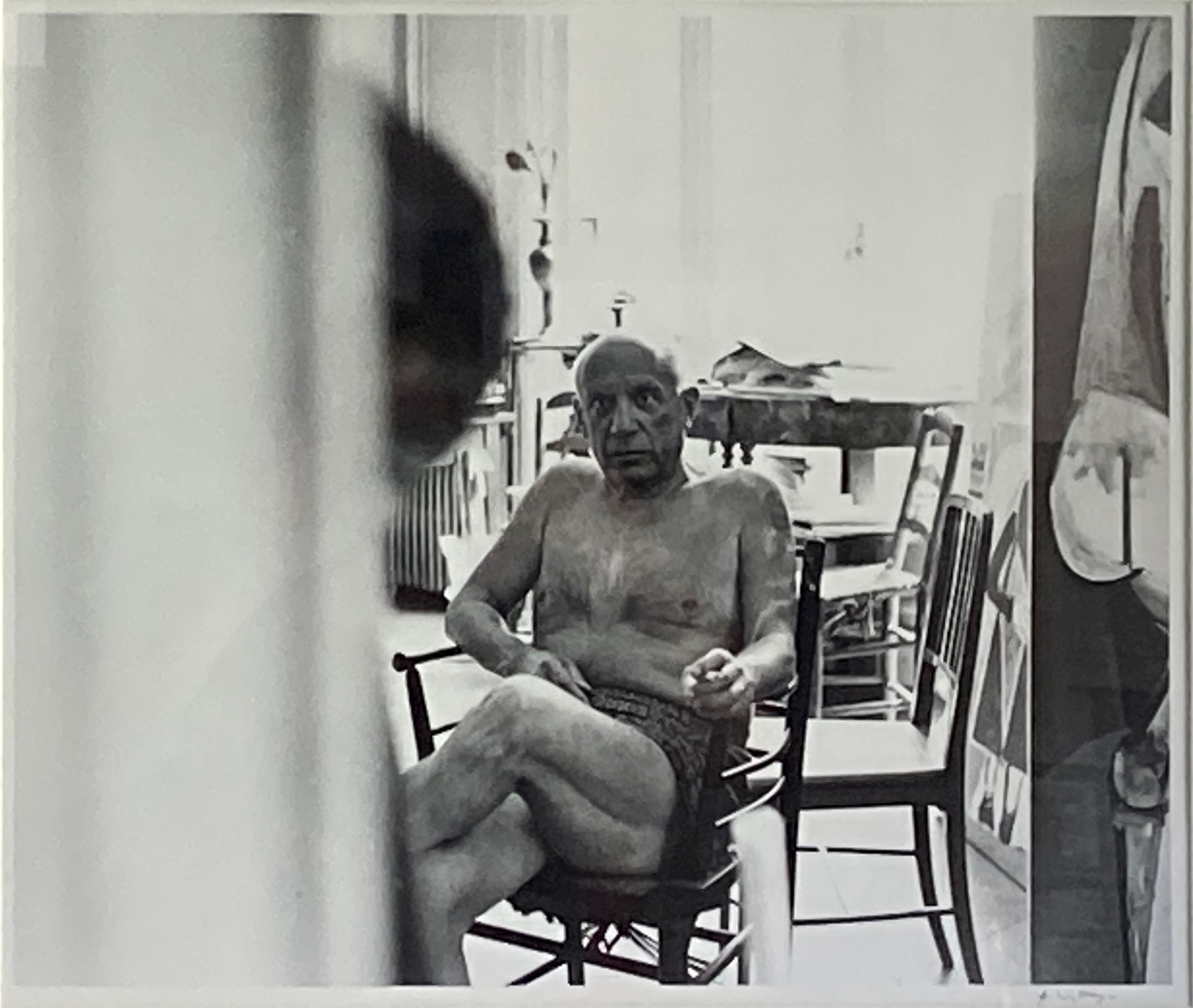 André VILLERS - Pablo Picasso in his studio, 1956 - Signed