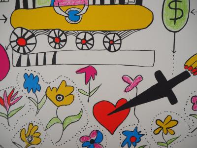 Niki de SAINT PHALLE : Fête et animaux joyeux - Lithographie originale signée 2