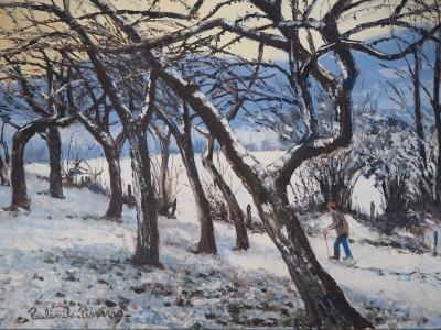Paul Emile PISSARRO : Les Pommiers en Hiver - Huile sur toile, Signée 2