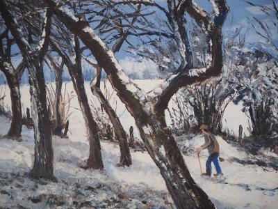 Paul Emile PISSARRO : Les Pommiers en Hiver - Huile sur toile, Signée 2