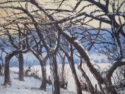 Paul Emile PISSARRO : Les Pommiers en Hiver - Huile sur toile, Signée 2