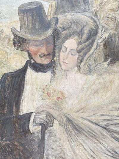 Charles LÉANDRE (suiveur de) - Les Amoureux, 1925 - Huile sur toile 2
