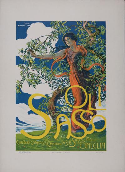 Plinio NOMELLINI - Oli Sasso , 1914 - Affiche lithographique originale 2