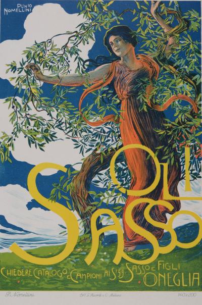 Plinio NOMELLINI - Oli Sasso , 1914 - Affiche lithographique originale 2