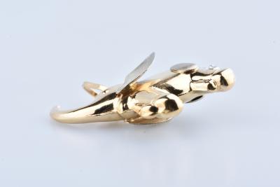 Pendentif éléphant en or jaune 2