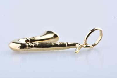 Pendentif saxophone en or jaune 2