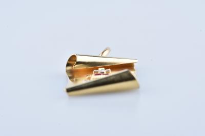 Pendentif parchemin d’amour en or jaune 2