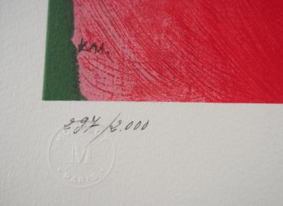 Kasimir MALEVITCH (d’après) : Portrait souriant - Lithographie, Signée 2