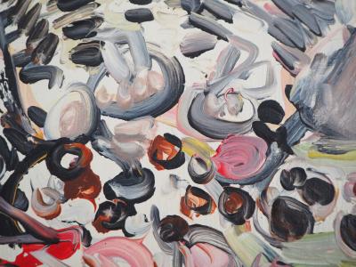 André COTTAVOZ : Panier de fruits - Huile sur panneau Signée 2